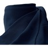 Whisper Organics, 100% Organic Woven Cotton Blanket, Breathable GOTS & Fairtrade Certified, Navy Blue - Queen/Full - 2 of 4