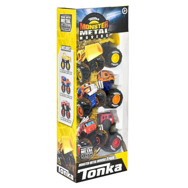 Tonka Front Loader, Fire Truck, Cement Mixer Monster Metal Movers - 3pk, 5 of 8
