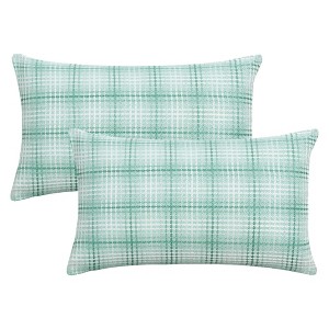 REGALWOVEN Plaid Decorative Check Soft Throw Pillow Covers  2 Pcs - 1 of 4