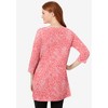 Woman Within Plus Size Perfect Printed Three-Quarter-Sleeve Scoopneck Tunic - 3 of 4