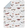 Sweet Jojo Designs Boy Toddler Bedding Set Airplane  Red Blue and White 5 pc - 4 of 4
