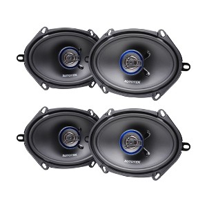 Autotek 4 Pack Street Machine 250W 5"x7" & 6"x8" 2 Way Car Audio Coaxial Speakers with Neo Mylar Soft Dome Tweeters for Crystal Clear Sound - 1 of 4