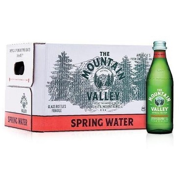 Mountain Valley Spring Water Glass Bottle 33.8 Ounces - 12 Pack