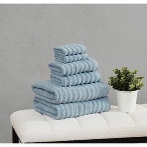 Brooklyn Loom 6pc Borghese Ribbed Zero Twist Bath Towel Set - 1 of 4