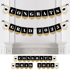 Big Dot of Happiness Gold Graduation Bunting Banner - Party Decorations - Congrats Grad 2025 - 1 of 4