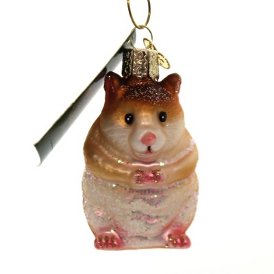 Old World Christmas 2.75 In Hamster Fury Rodent Ornament Pet Tree Ornaments
