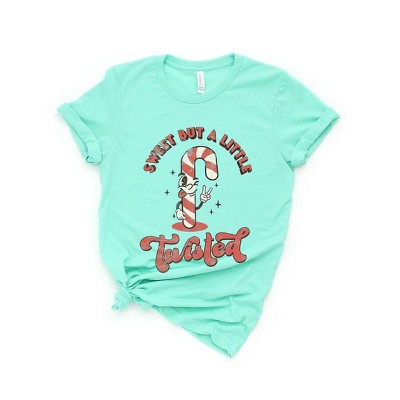 Simply Sage Market Women's A Little Twisted Candy Cane Short Sleeve Graphic Tee