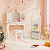 Infans Kids Jewelry Cabinet w/ Full-Length Mirror Foldable Drawer Anti-toppling System - 3 of 4