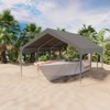 10/12/13 X 20ft Heavy Duty Carport Outdoor Car Canopy Waterproof Party Tent All-Season Portable Garage Gazebo Shelter - 4 of 4