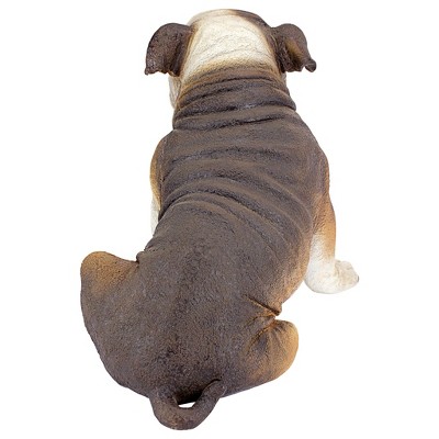 Hand-Painted Life-Like Bulldog Resin Garden Statue