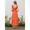 August Sky Women's Flutter Sleeve Smocked Midi Dress - 2 of 4