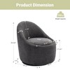 Modern Barrel Swivel Chairs with Concealed Storage, Round Upholstered Accent Chairs - 2 of 4