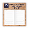 One-Day-Per-Page Planning Notebook, 9 x 6, Dark Brown/Orange Cover, 12-Month (Jan to Dec): 2025 - 3 of 4
