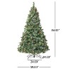 GDFStudio 7 Foot Cashmere Pine and Mixed Needles Pre Lit LED Artificial Christmas Tree with Snowy Branches and Pinecones - 3 of 4