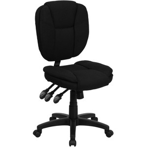 Emma and Oliver Mid-Back Multifunction Pillow Top Swivel Ergonomic Task Office Chair - 1 of 4