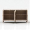 59.8" Fir Veneer Sideboard Cabinet with Rounded Doors, Adjustable Shelves, 5-Leg Base, Textured Finish Buffet for Kitchen, Dining Room, Living Room - 3 of 4