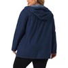 Agnes Orinda Women's Plus Size Layered Drawstring Hood Utility with Pockets Jean Jackets - 4 of 4