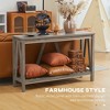 Aghana Digitals Gray Farmhouse Console Table with 2-Tier Slatted Storage Shelf, Rustic Sofa Table - 4 of 4