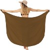 LA LEELA Women's Summer Beach Sarong Wrap Skirt Swimsuit Cover Ups for Swimwear One Size Country Walnut AD361 - 4 of 4