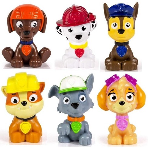 Kids Paw Patrol Mini Figures Set of 6 Rocky Zuma Skye Rubble Marshall Chase