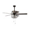 Erving 6 Light 52" Ceiling Fan - CLF1003 - Brown - Safavieh - 4 of 4