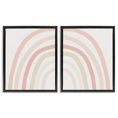 Stupell Industries Children's Soft Pastel Rainbow Shape, 17" x 21"