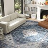 HOMCOM 8x10 Area Rug, Vintage Machine Washable Rug, Non-Slip Floor Carpet for Living Room, Bedroom, Dining Room, Home Office, Blue - 3 of 4