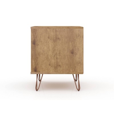 Rockefeller Natural and Textured Grey 1-Drawer Nightstand