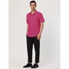 Lars Amadeus Men's Short Sleeves Polka Dots Button Down Dress Shirt - 4 of 4