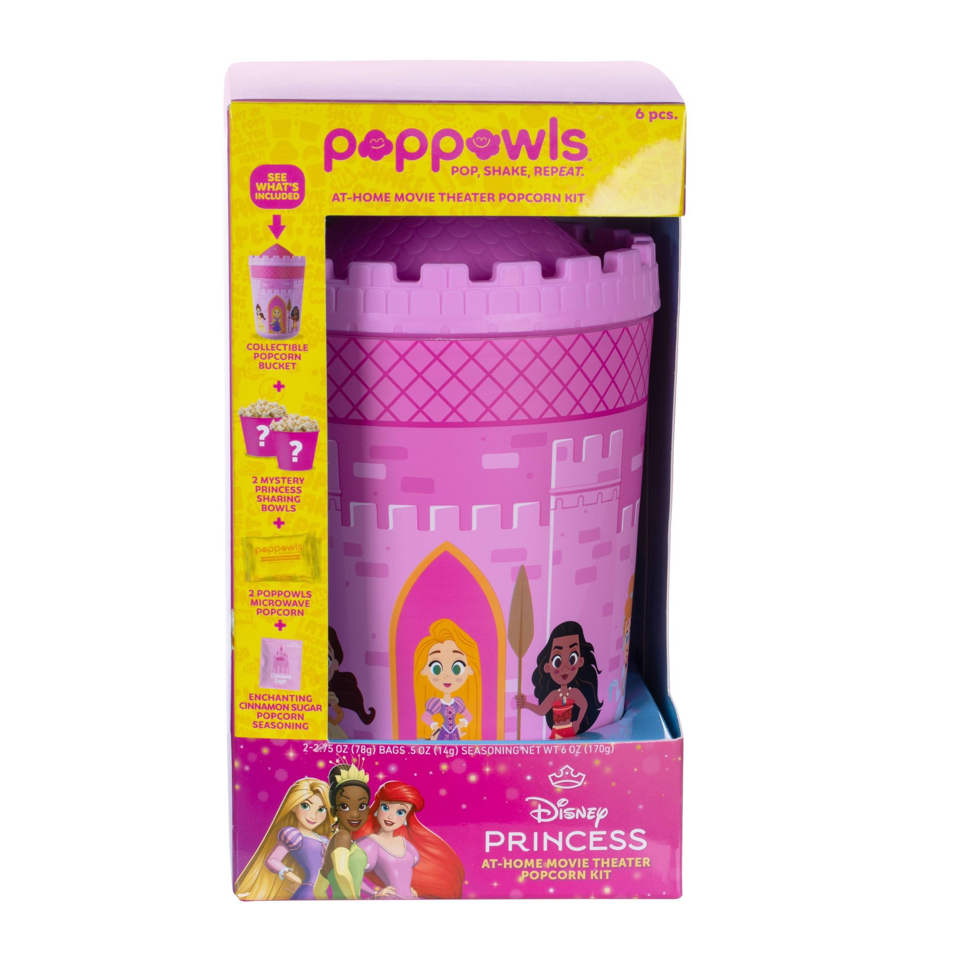 Poppowls Disney Princesses Microwave Popcorn Kit - 6oz