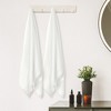 Unique Bargains Absorbent Quick Dry Solid Cotton Textured Bath Towels 2 Packs - 4 of 4