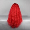 Unique Bargains Women's Curly Wig Wigs 28" Red with Wig Cap Long Hair - 4 of 4