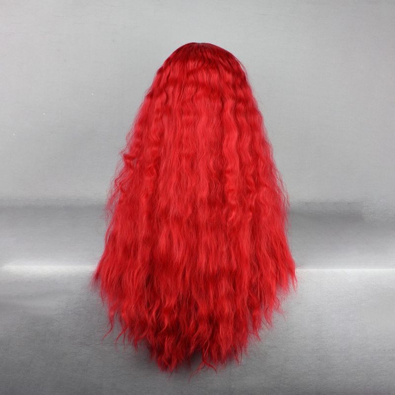 Unique Bargains Women's Curly Wig Wigs 28" Red with Wig Cap Long Hair, 4 of 7