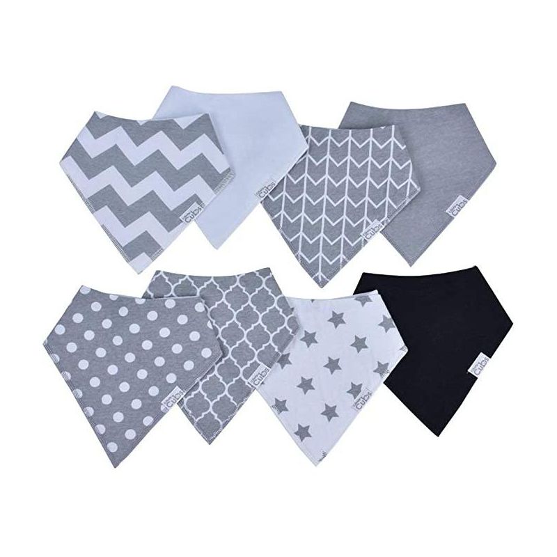 Baby Bandana Bibs, 100% Organic Cotton, 8 Pack Unisex  by Comfy Cubs, 3 of 8
