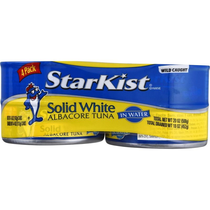 StarKist Solid White Albacore Tuna in Water Can - 5oz/4ct, 1 of 5