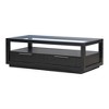 Modern Wood Coffee Table with 2 Drawers, Minimalist Display Coffee Table with Transparent Tempered Glass - 2 of 4