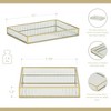Cheung's Veldra Gold Rectangular Fluted Glass Tray - Large - 3 of 4