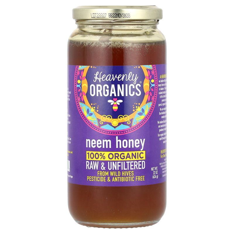Heavenly Organics 100% Organic Neem Honey, Raw & Unfiltered, 22 oz (624 g), 1 of 3