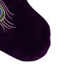 Northlight 19" Purple Velvet Regal Peacock Embroidered Feather Christmas Stocking with Gold Tassel - 4 of 4