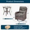 Outdoor Swivel Rocker Chair with 6 Inch Thick Cushion 2 in 1 Porch Glider Swivel Chair - Wicker Patio Furniture Patio Swivel Glider Seating - 3 of 4