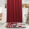 Hearth & Harbor Bathroom Set, Christmas Shower Curtain Set, Bathroom Accessories Set, Red Bathroom Décor with Xmas Toilet Brush & Trash Can - 2 of 4