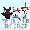 Boy's Design By Humans Dog Halloween - We're Only Here For The Treats By PedigreePrints T-Shirt - 2 of 3