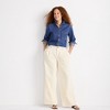 Lands' End Women's Lightweight Denim Mid Rise Pleated Slouchy Jeans - 4 of 4