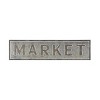 Farmhouse Metal Sign Wall Decor Gray - Olivia & May: Iron "Market" Art for Kitchen - 2 of 4