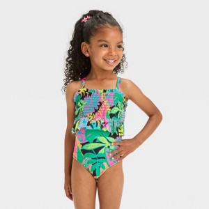 Toddler Girls' Smocked One Piece Swimsuit - Cat & Jack™ - 1 of 3