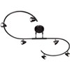 Pro Track Salazar S-Wave 6-Head LED Ceiling Track Light Fixture Kit Spot Light GU10 Adjustable Black Metal Modern Kitchen Bathroom Dining 54" Wide - 3 of 4