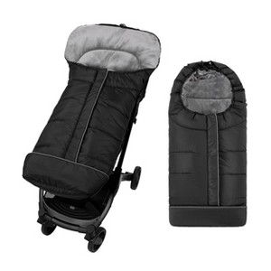 Itopfox Winter Stroller Cover - Universal Toddler Footmuff, Water Resistant Coral Fleece Baby Bunting Sleeping Bag for Strollers - 1 of 4