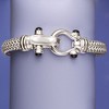 Ross-Simons Italian Sterling Silver Horsebit Bracelet With Black Onyx - 3 of 4