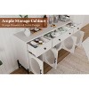 62" Large Sideboard Buffet Cabinet with Storage and 3 Drawers, Buffet Table Coffee Bar Storage Cabinet with 4 Glass Doors for Dining Room, Living - 3 of 4