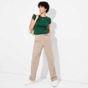 Women's High-Rise EasyRigid Straight Jeans - Wild Fable™ - 1 of 3